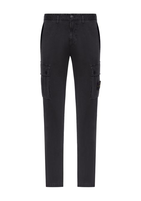 pantaloni stretch organic broken twill cotton uomo neri STONE ISLAND | K2S15 3100034 S00L1V0129